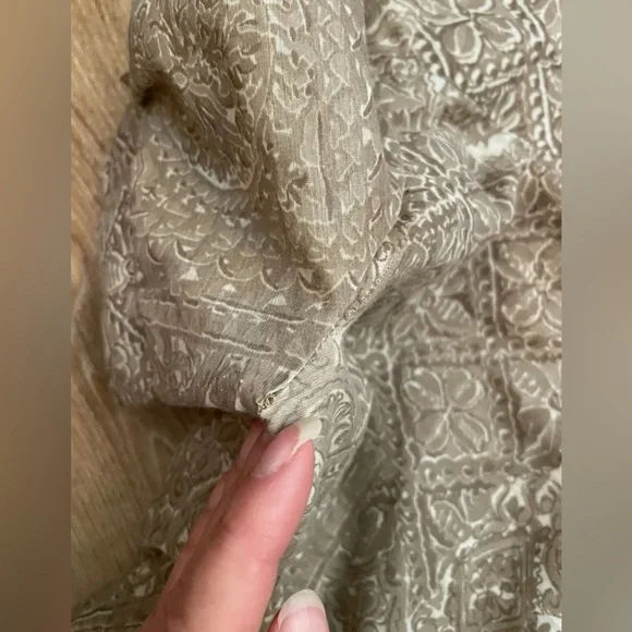 Nelly Don Vintage 1950s tan neutral shirtwaist dress S 25”w VLV rockabilly pinup - Picture 10 of 11